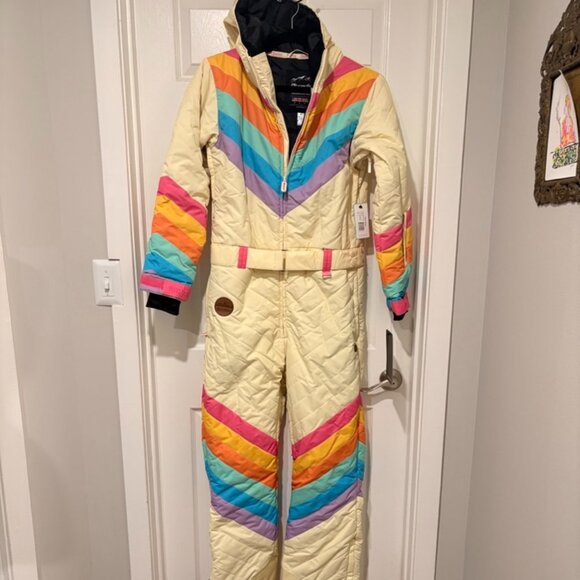 Cream&Rainbow Retro Onepiece Snow Suit, Size M, Tipsy Elves, NWT Limited Edition - Picture 2 of 8